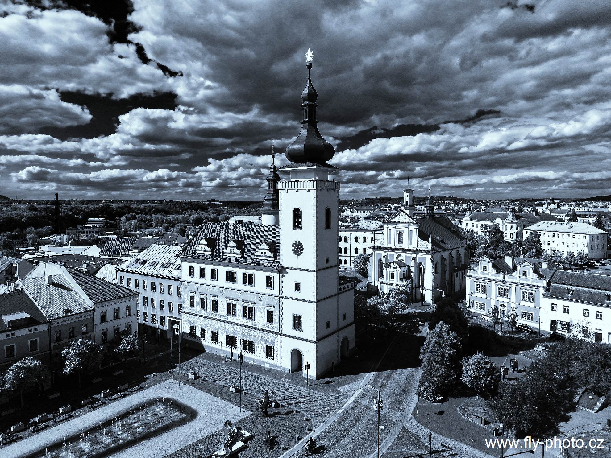 Art foto – Starý náměstí Mladá Boleslav, modrý tón