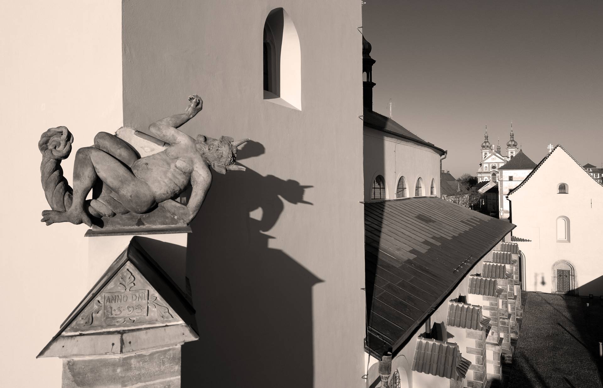 Letecká fotografie detailu památky