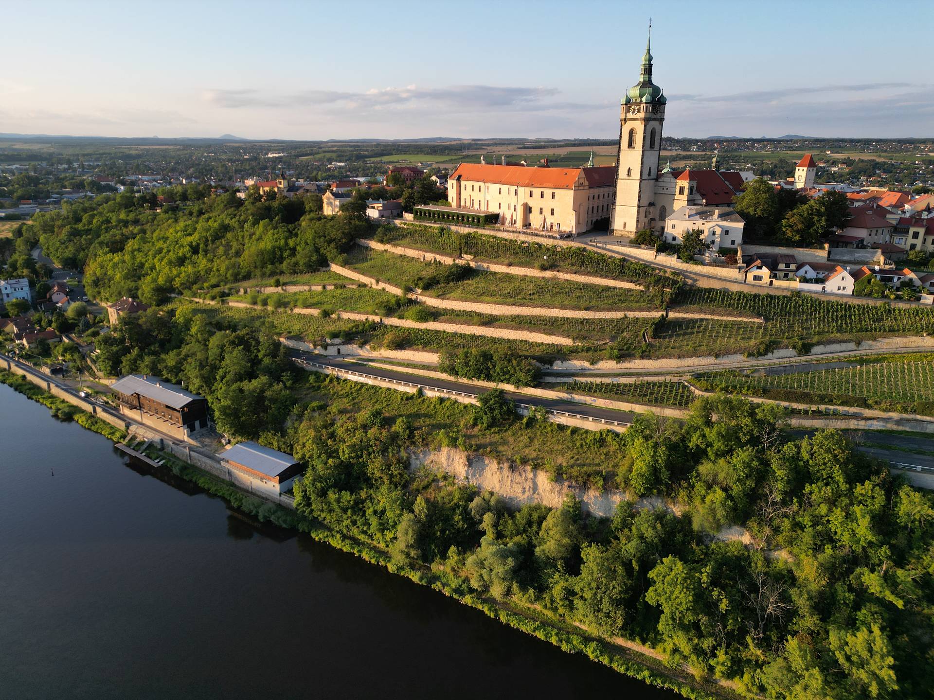 Letecká fotografie Mělníka