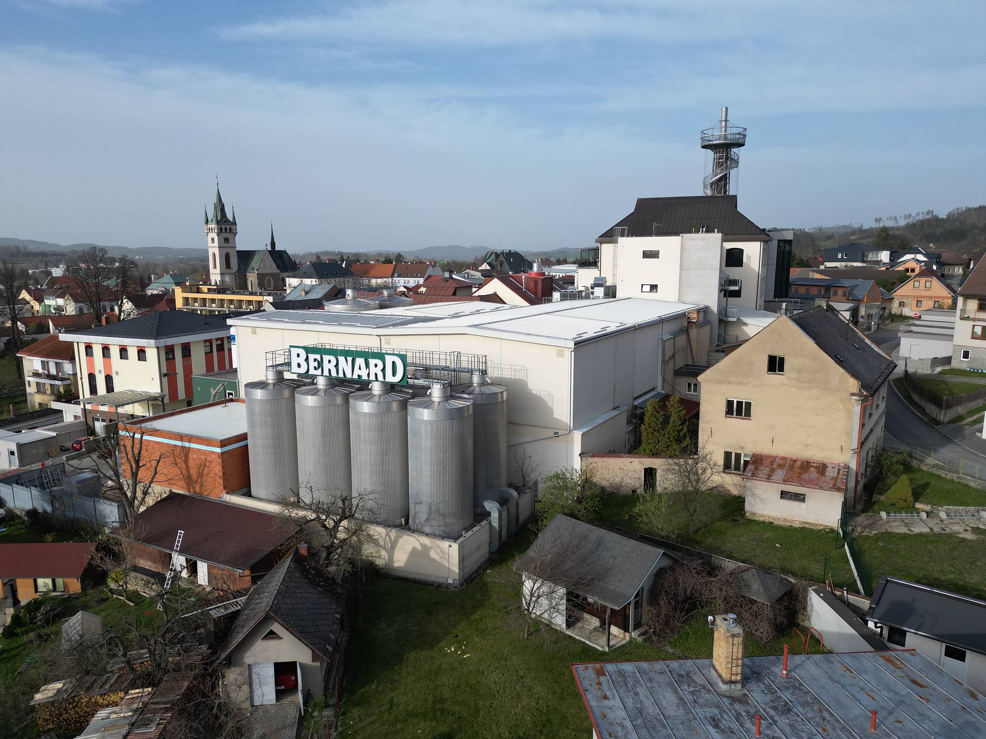 Letecká fotografie pivovaru